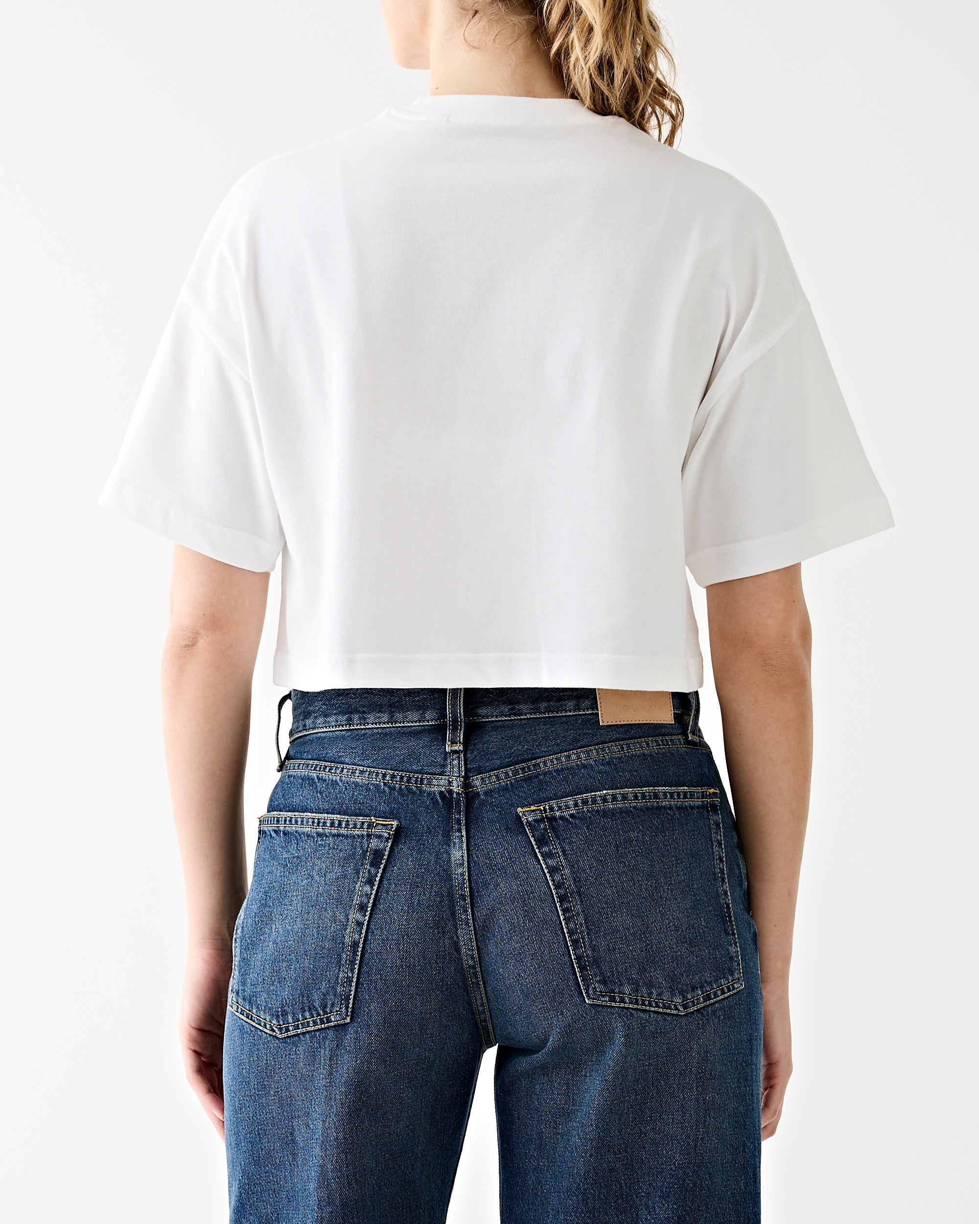 Tenue de Nîmes Roxy Oversized Cropped Tee White T-shirt S/S Women