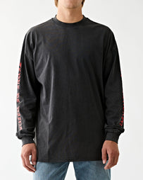 Tenue de Nîmes Slater L/S Tee Black/Red T-shirt L/S Men