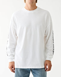 Tenue de Nîmes Slater L/S Tee White/Black T-shirt L/S Men