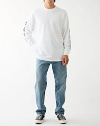 Tenue de Nîmes Slater L/S Tee White/Black T-shirt L/S Men