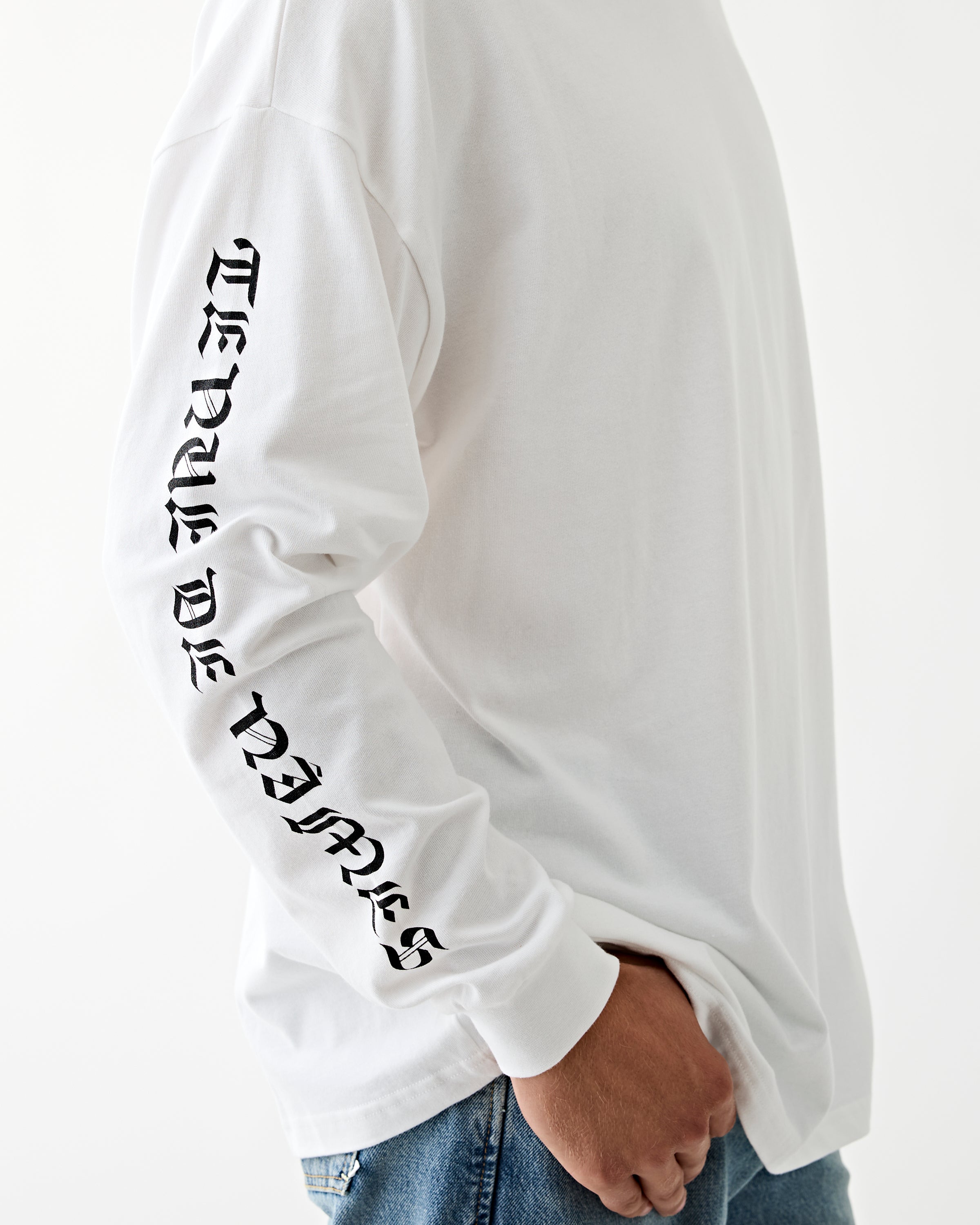 Tenue de Nîmes Slater L/S Tee White/Black T-shirt L/S Men