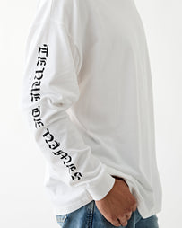 Tenue de Nîmes Slater L/S Tee White/Black T-shirt L/S Men