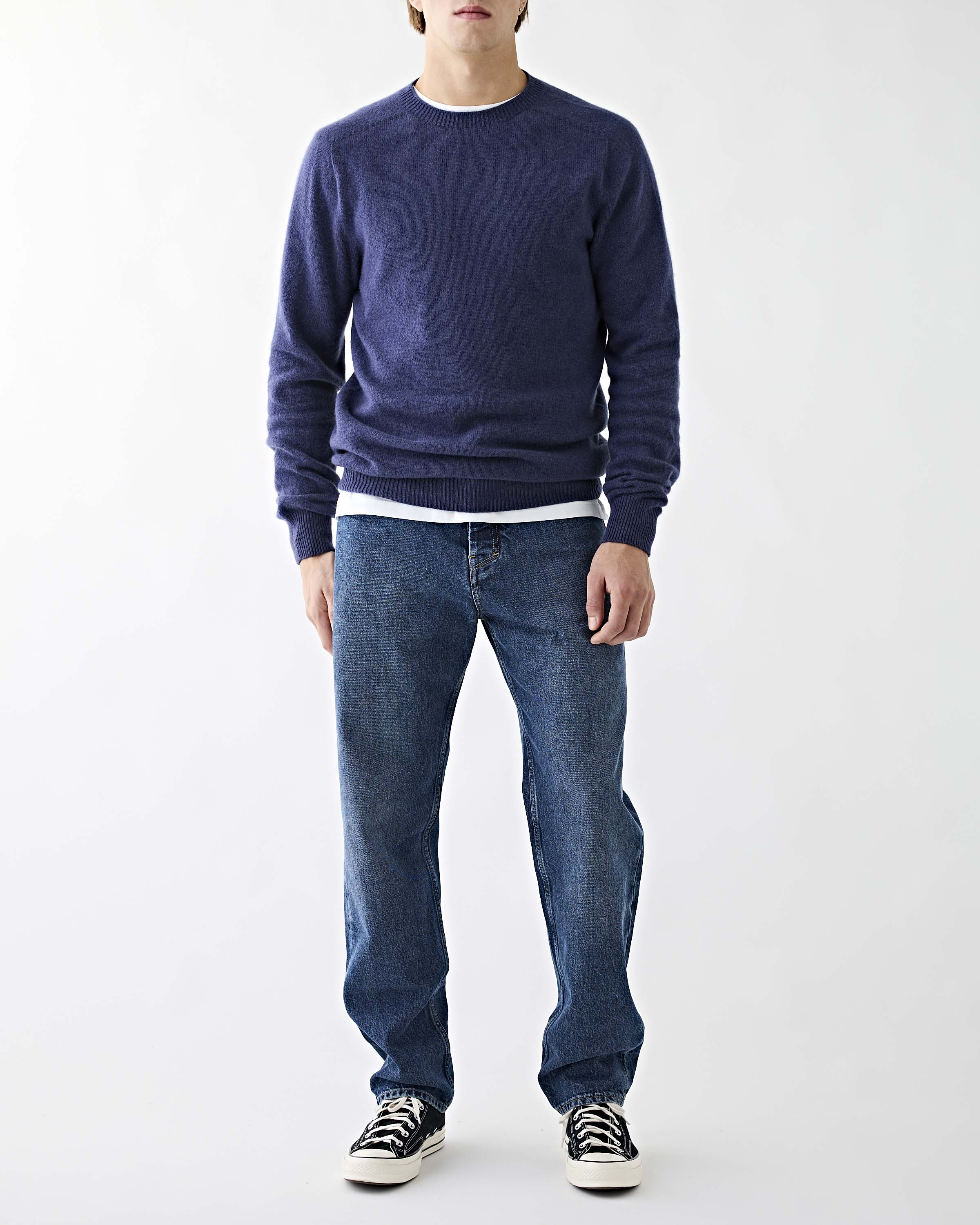 Tenue. Morrissey Crewneck Denim Knitwear Men