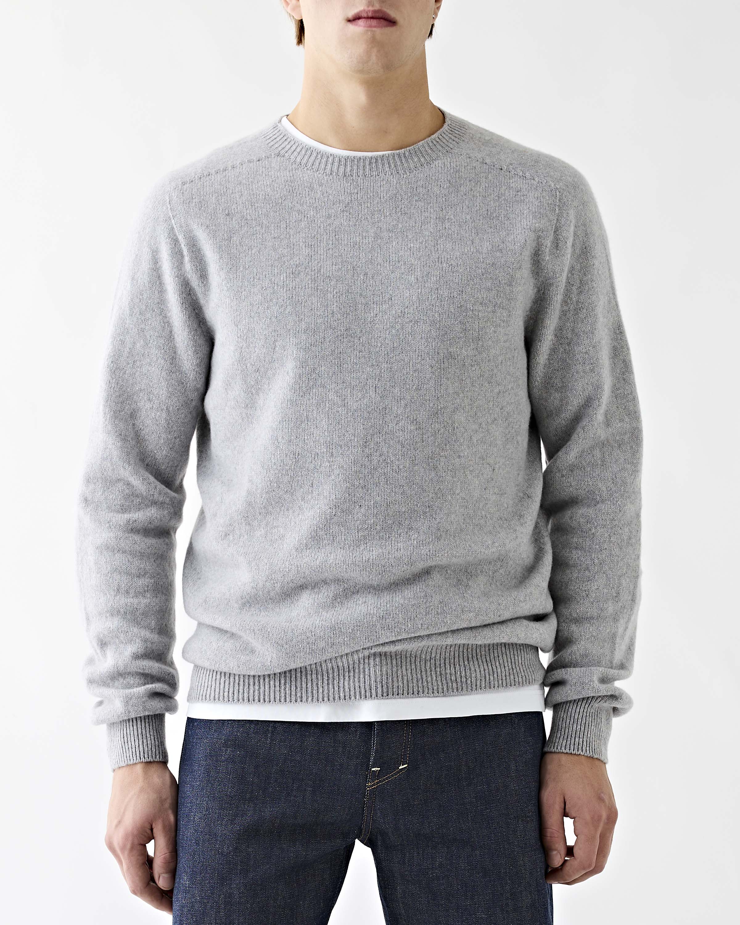 Tenue. Morrissey Crewneck Grey Melange Knitwear Men