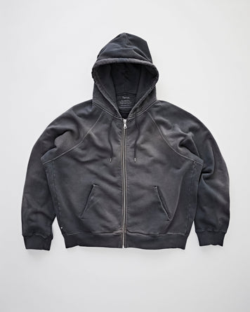 Tenue. Chris Zip Hoodie Faded Black Sweater Men