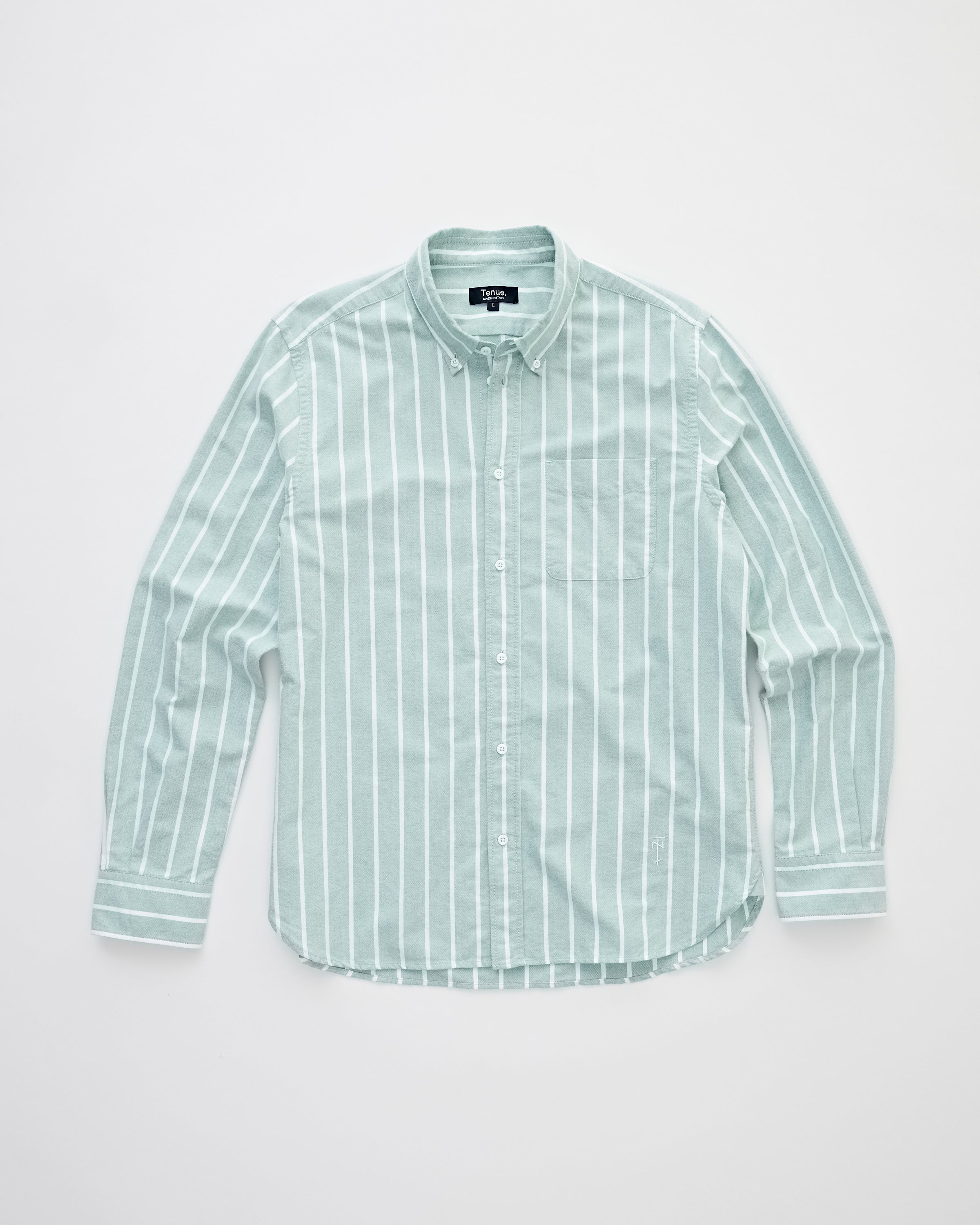 Tenue. Ralph Shirt Sage White Striped Shirt L/S Men