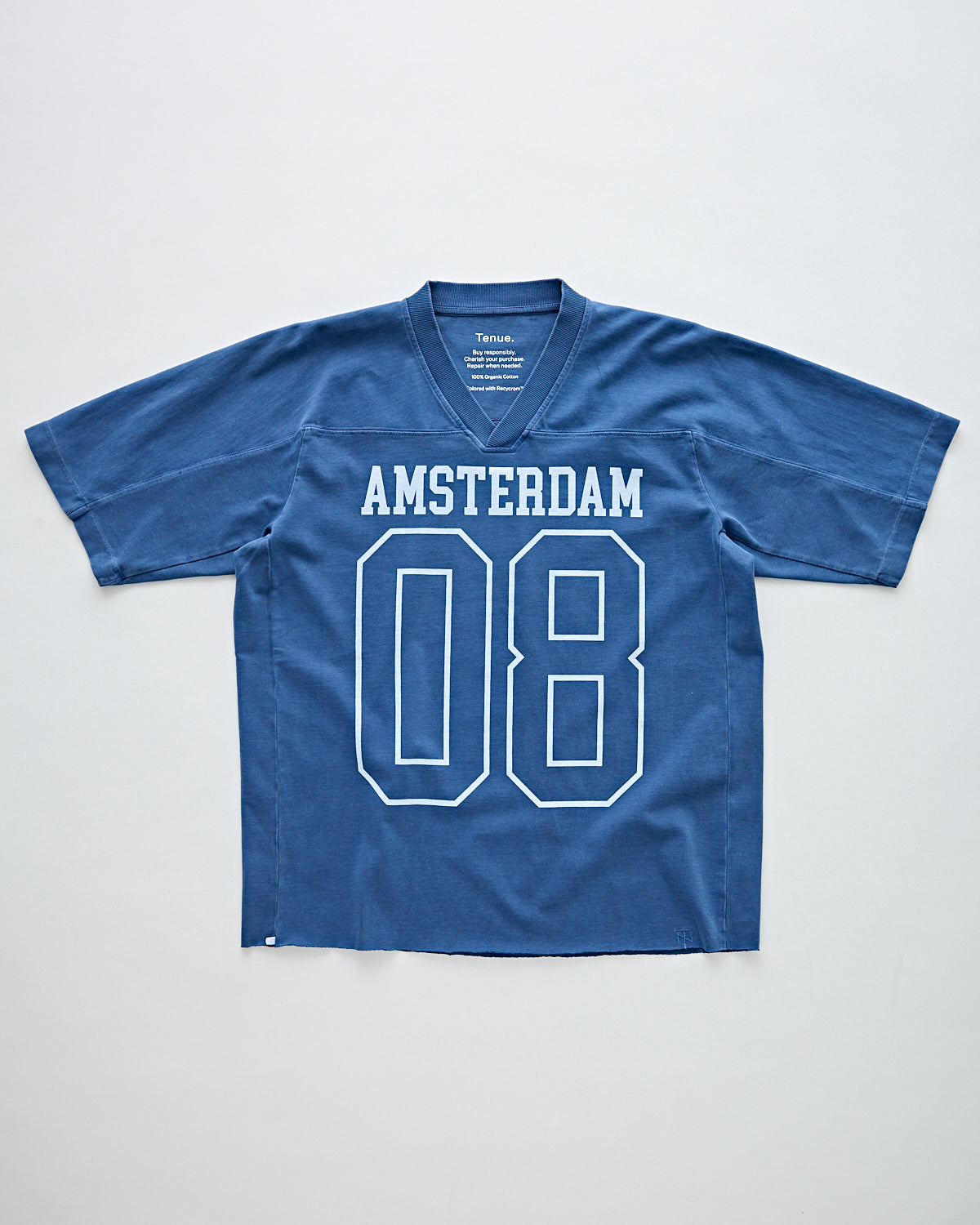 Tenue. Amsterdam Varsity V-Neck T-Shirt Navy T-shirt S/S Men