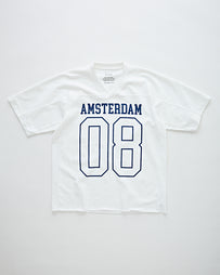 Tenue. Amsterdam Varsity V-Neck T-Shirt White T-shirt S/S Men