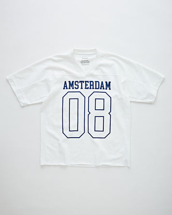 Tenue. Amsterdam Varsity V-Neck T-Shirt White T-shirt S/S Men