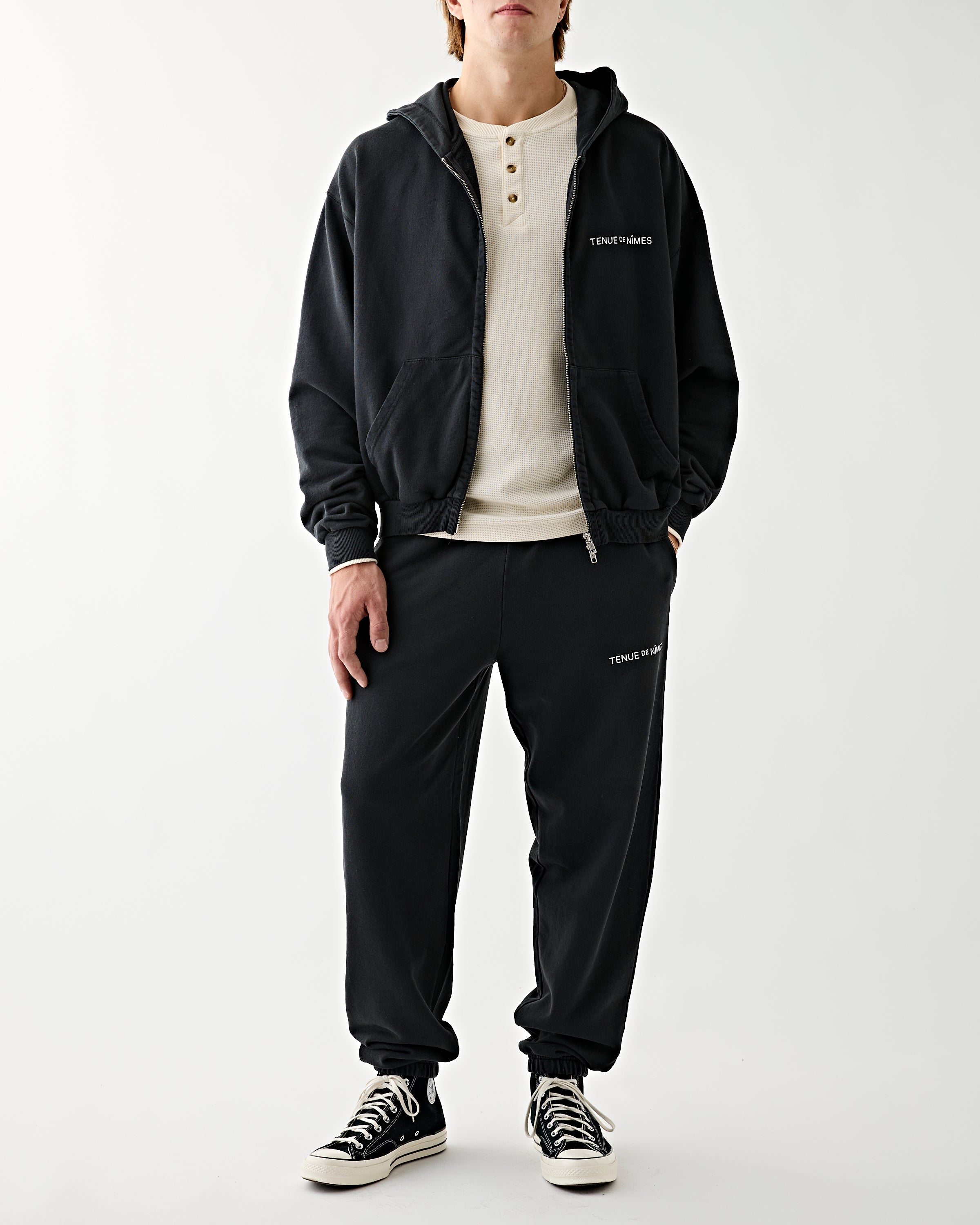 Tenue de Nîmes Paco Relaxed Sweatpants Vintage Black Pants Men