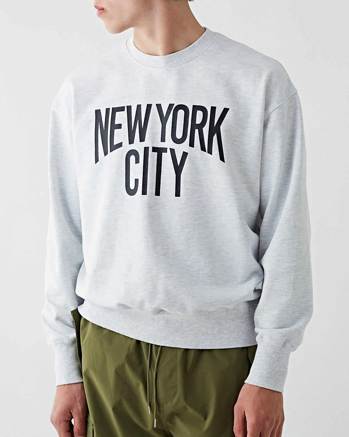Uniform Bridge NY City Sweatshirt Washed 1% Melange Sweater Men