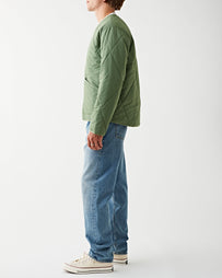 Reversible Military Liner Jacket Green/Sand