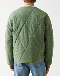 Reversible Military Liner Jacket Green/Sand