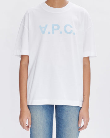 A.P.C. T-Shirt Oversized Grand VPC Blanc/Bleu T-shirt S/S Men