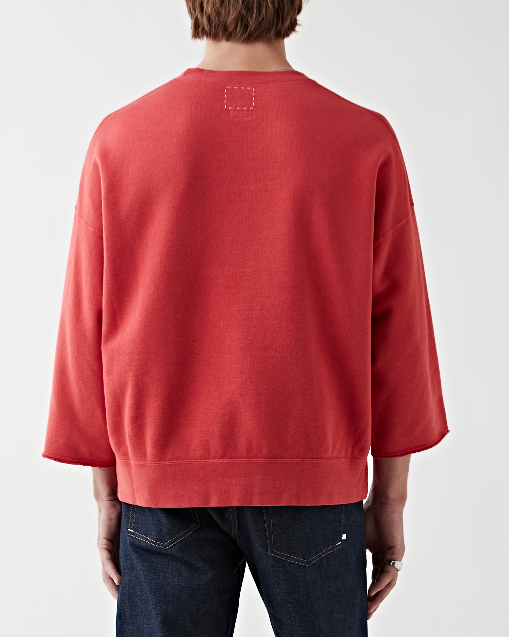 Visvim – Amplus SB Sweat 3/4 (U.D.) Damaged Red – Tenue de Nîmes