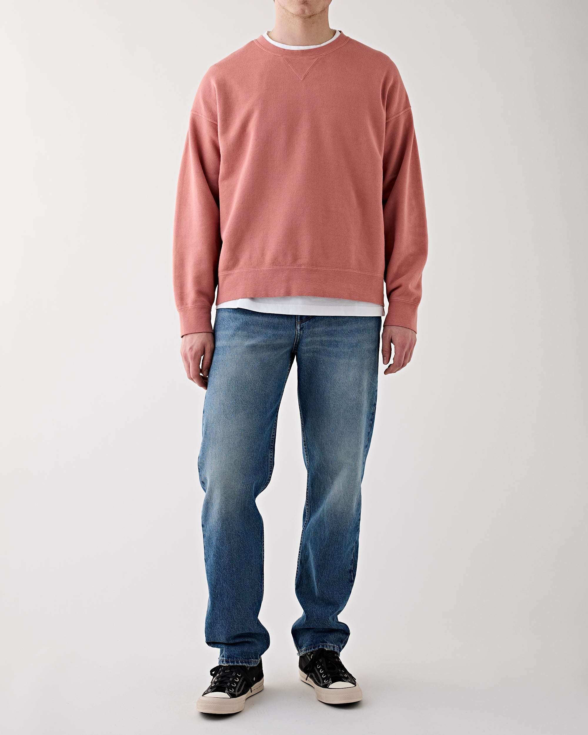 Visvim Jumbo SB Sweat L/S Damaged (U.D.) Pink Sweater Men