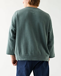 Visvim Jumbo SB Sweat 3/4 (U.D.) Damaged Green Sweater Men