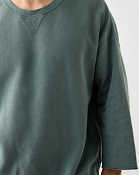 Visvim Jumbo SB Sweat 3/4 (U.D.) Damaged Green Sweater Men