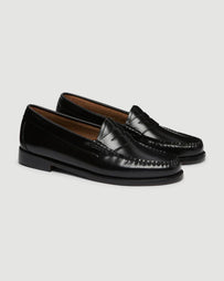 G.H. Bass W's Weejuns Black Leather Loafer Shoes Leather Women