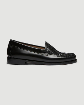 G.H. Bass W's Weejuns Black Leather Loafer Shoes Leather Women