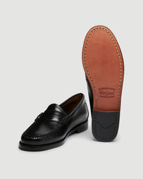 G.H. Bass W's Weejuns Black Leather Loafer Shoes Leather Women
