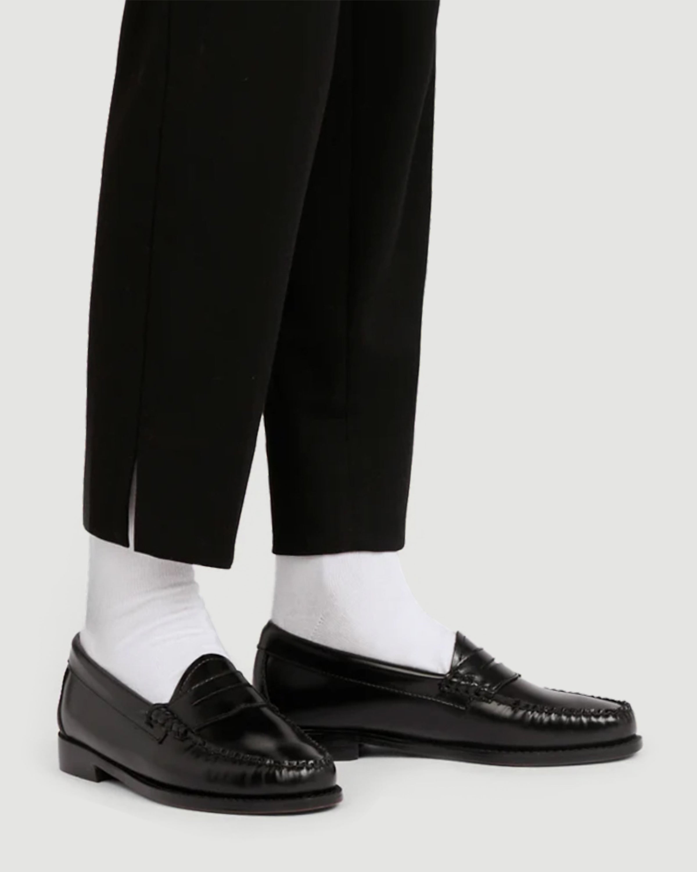 G.H. Bass W's Weejuns Black Leather Loafer Shoes Leather Women