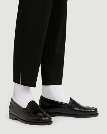 G.H. Bass W's Weejuns Black Leather Loafer Shoes Leather Women