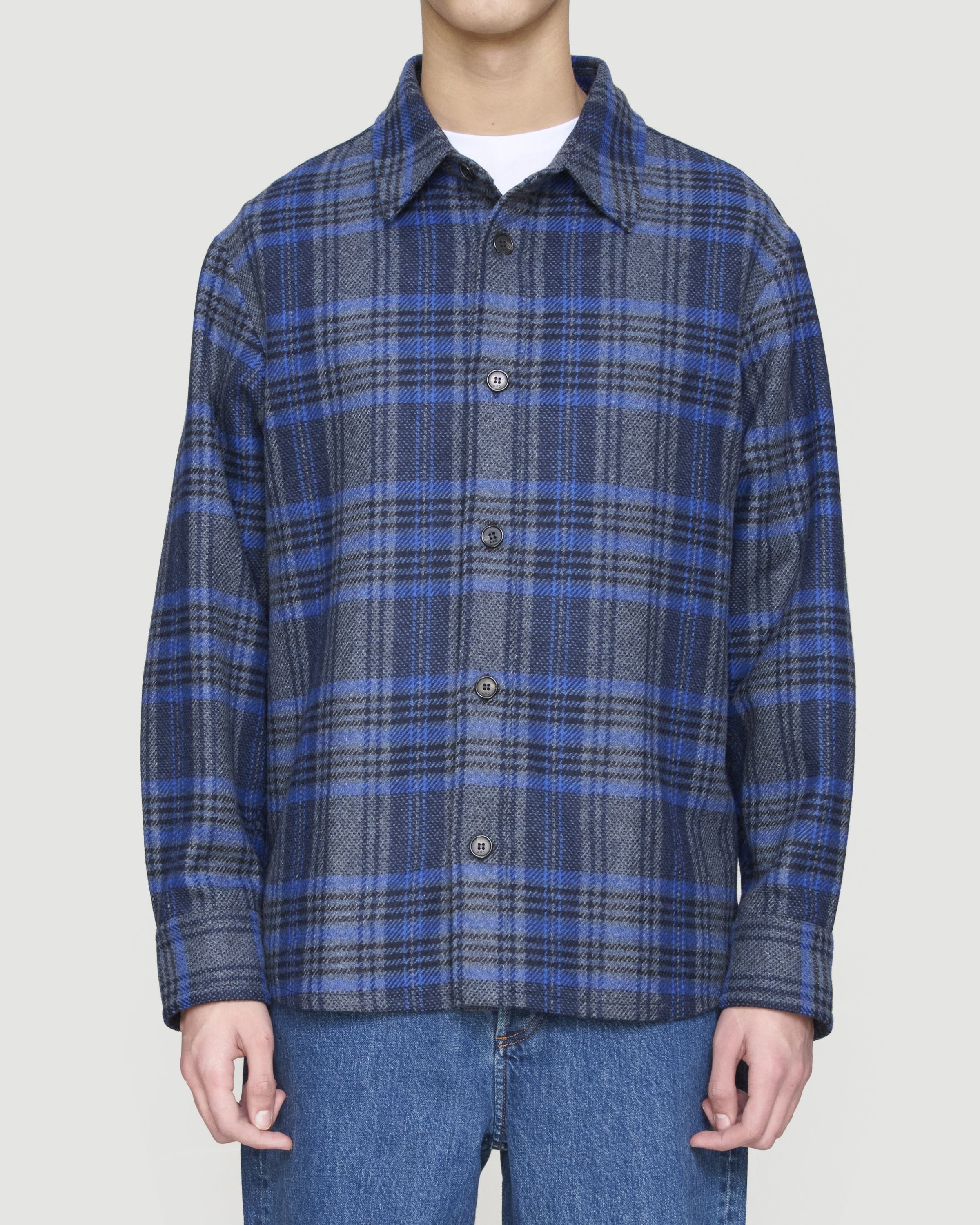 A.P.C. Surchemise Bobby Heather Grey Shirt L/S Men