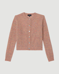 A.P.C. Cardigan Maud Rose Pale Chine Knitwear Women