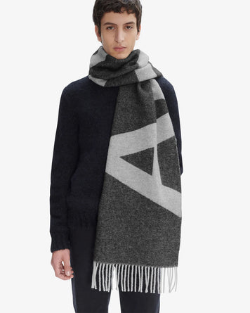 A.P.C. Scarf Malo Black Scarfs & Gloves