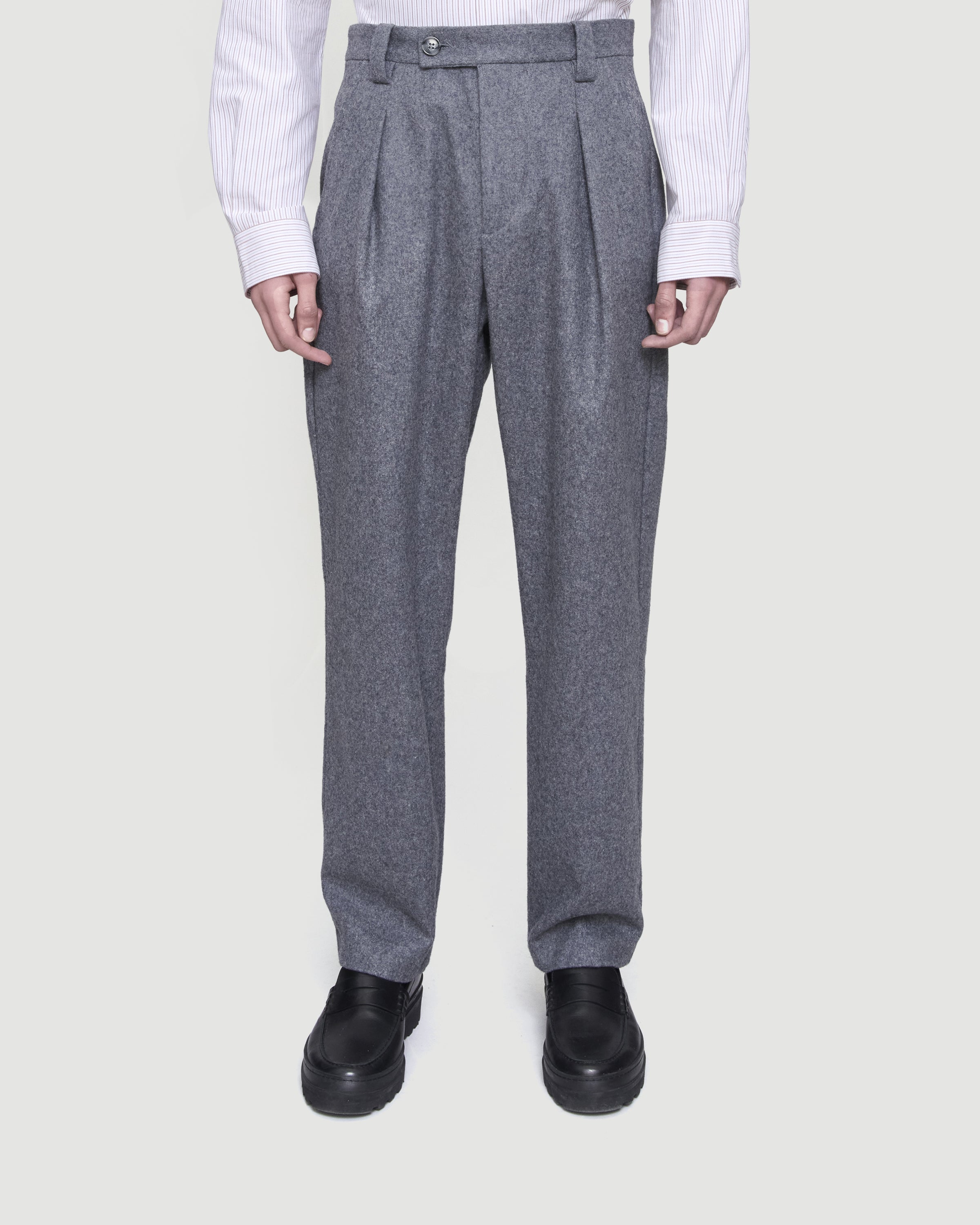A.P.C. Pantalon Renato Heather Grey Pants Men