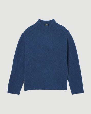A.P.C. Pull Tyler Steel Blue Knitwear Men