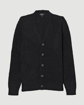 A.P.C. Cardigan Davis Black Knitwear Men