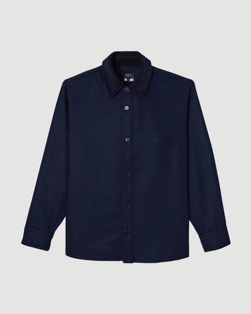 A.P.C. Surchemise Bernardo Heather Marine Shirt L/S Men