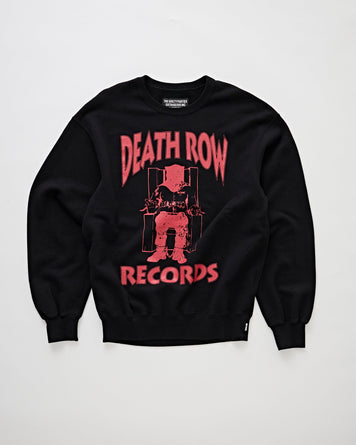 Wacko Maria Death Row Records / Washed Middle Weight Crew Neck Sweat Shirt Black Sweater Men