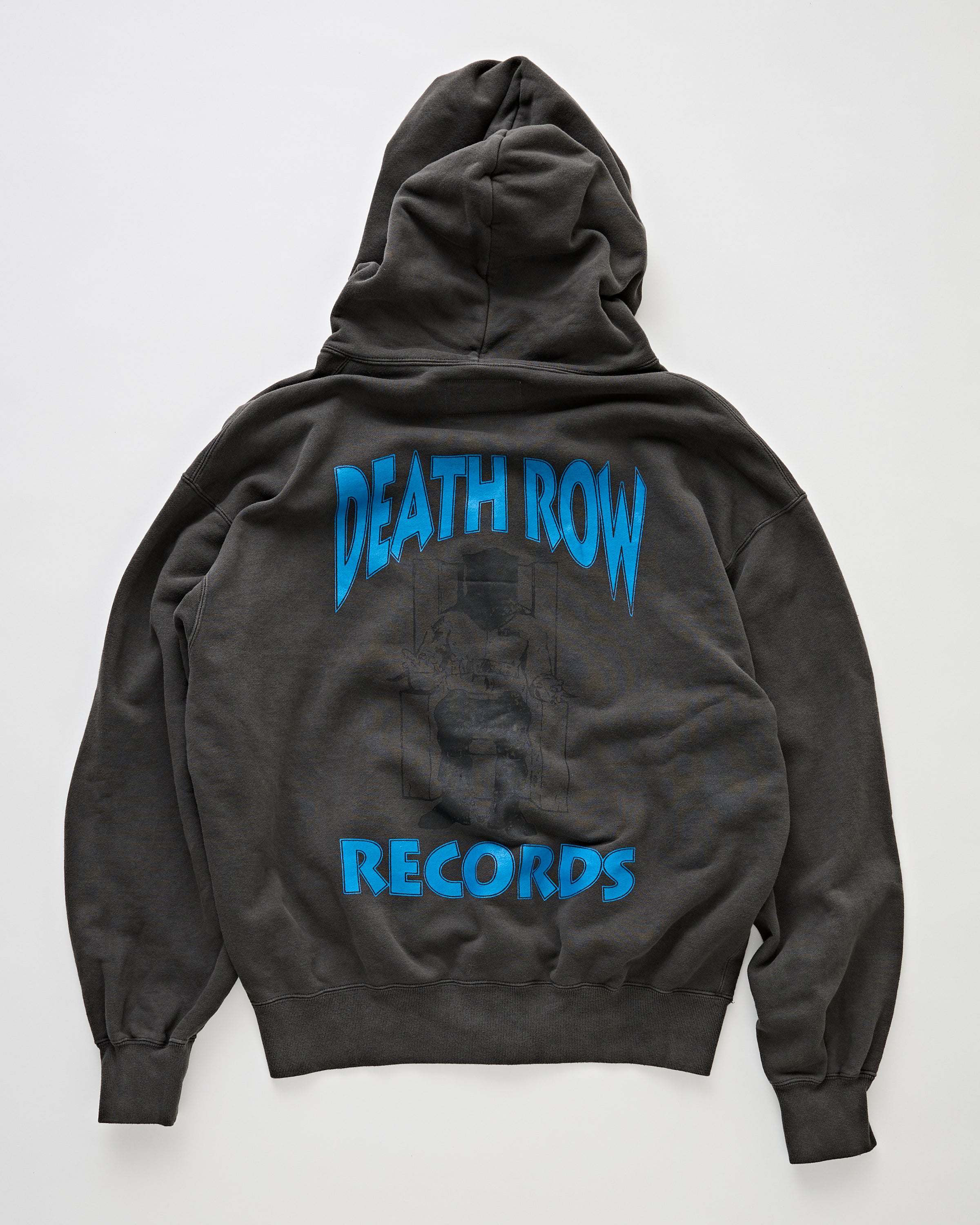 Wacko Maria Death Row Records / Washed Middle Weight Full Zip Hooded Sweat Shirt Grey Sweater Men