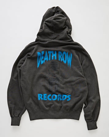 Wacko Maria Death Row Records / Washed Middle Weight Full Zip Hooded Sweat Shirt Grey Sweater Men