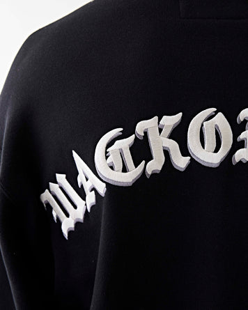 Wacko Maria Middle Weight Crew Neck Sweatshirt (Type-2) Black Sweater Men