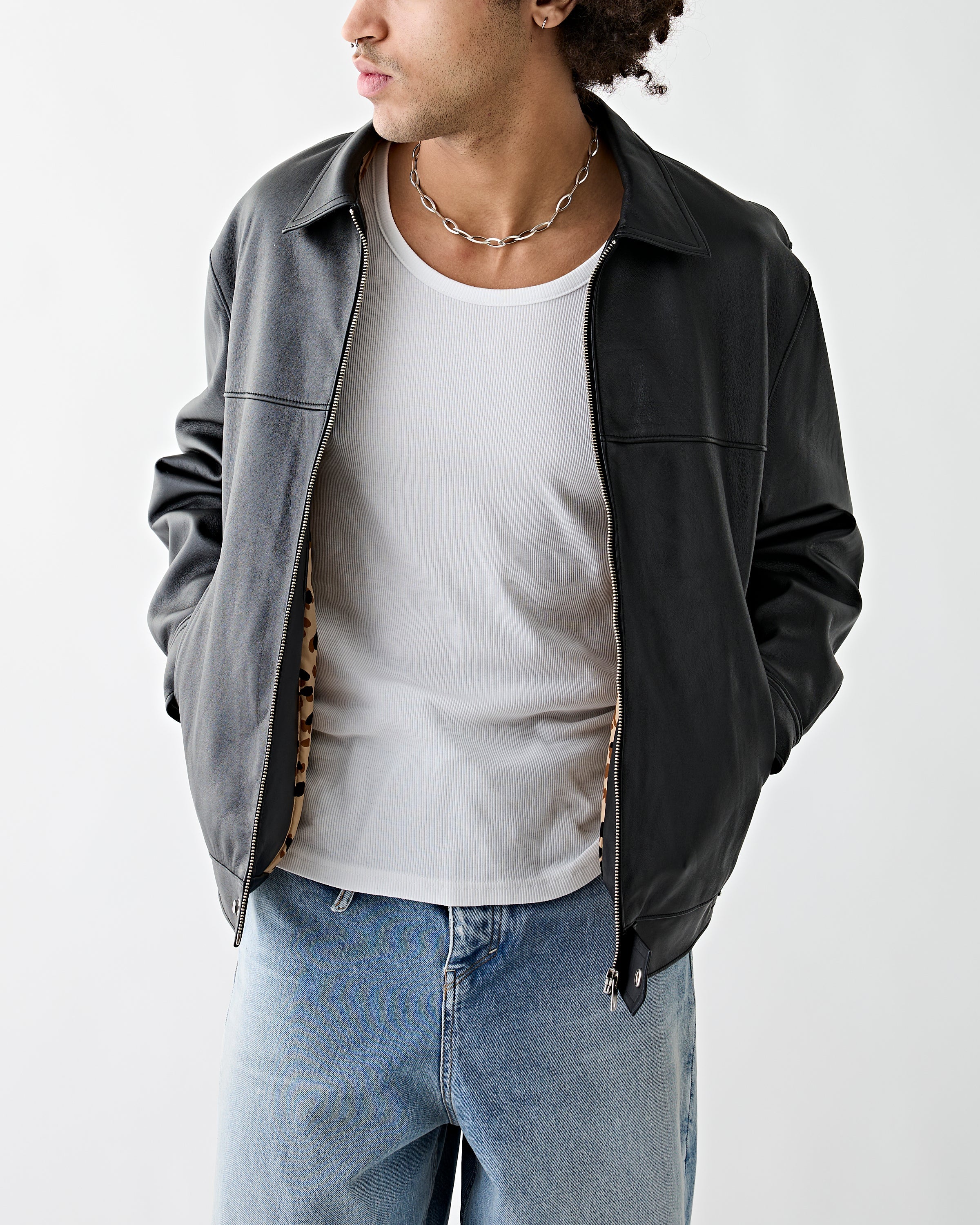 Wacko Maria Single Riders Leather Jacket (Type-2) Black JKT Short Men