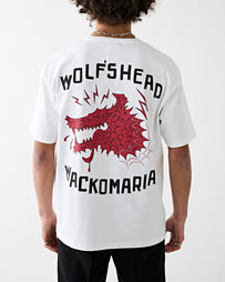 Wacko Maria Wolf's Head Washed Heavy Weight T-Shirt White T-shirt S/S Men