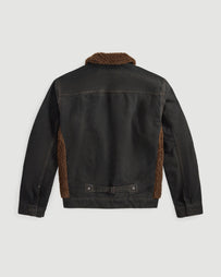 RRL Goodnight GRZ Moto Jacket Vintage Black JKT Short Men