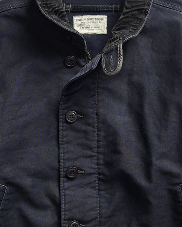 RRL Bower Deck Cotton Jacket Dark Navy JKT Short Men