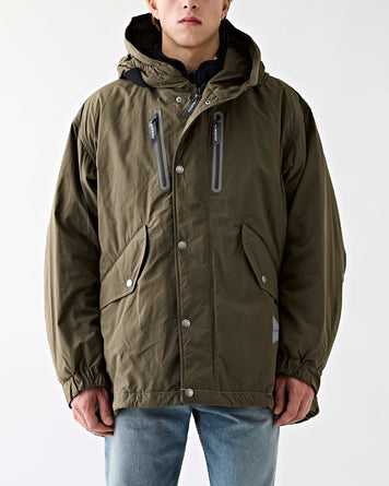 and wander Fishtail Octa Coat Khaki JKT Long Men