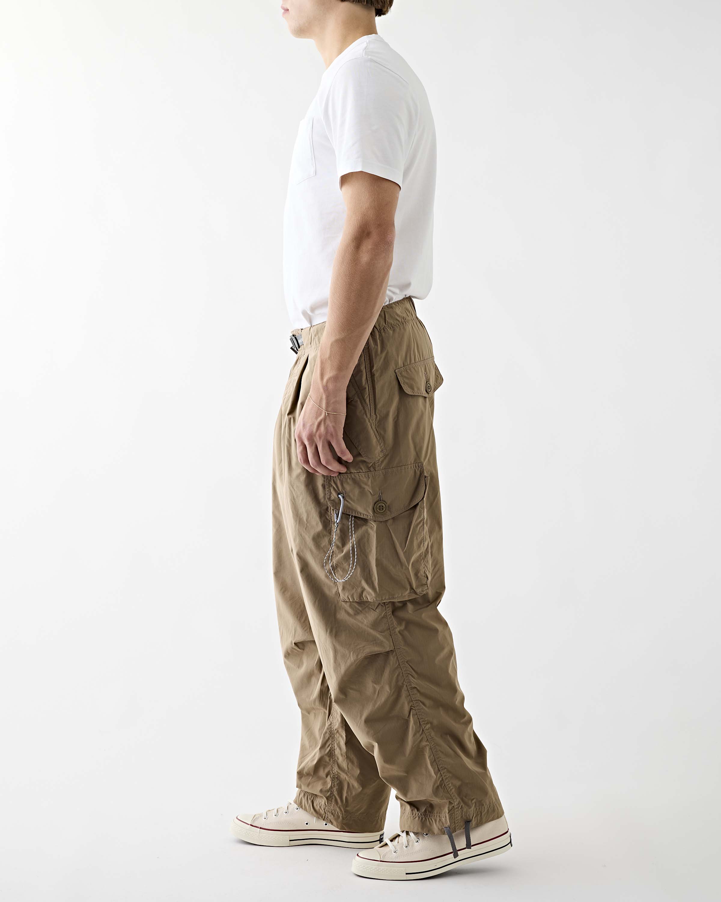 and wander Oversized Cargo Pants Beige Pants Men