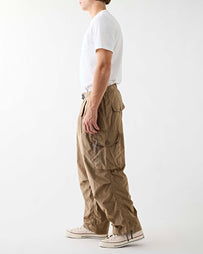 and wander Oversized Cargo Pants Beige Pants Men