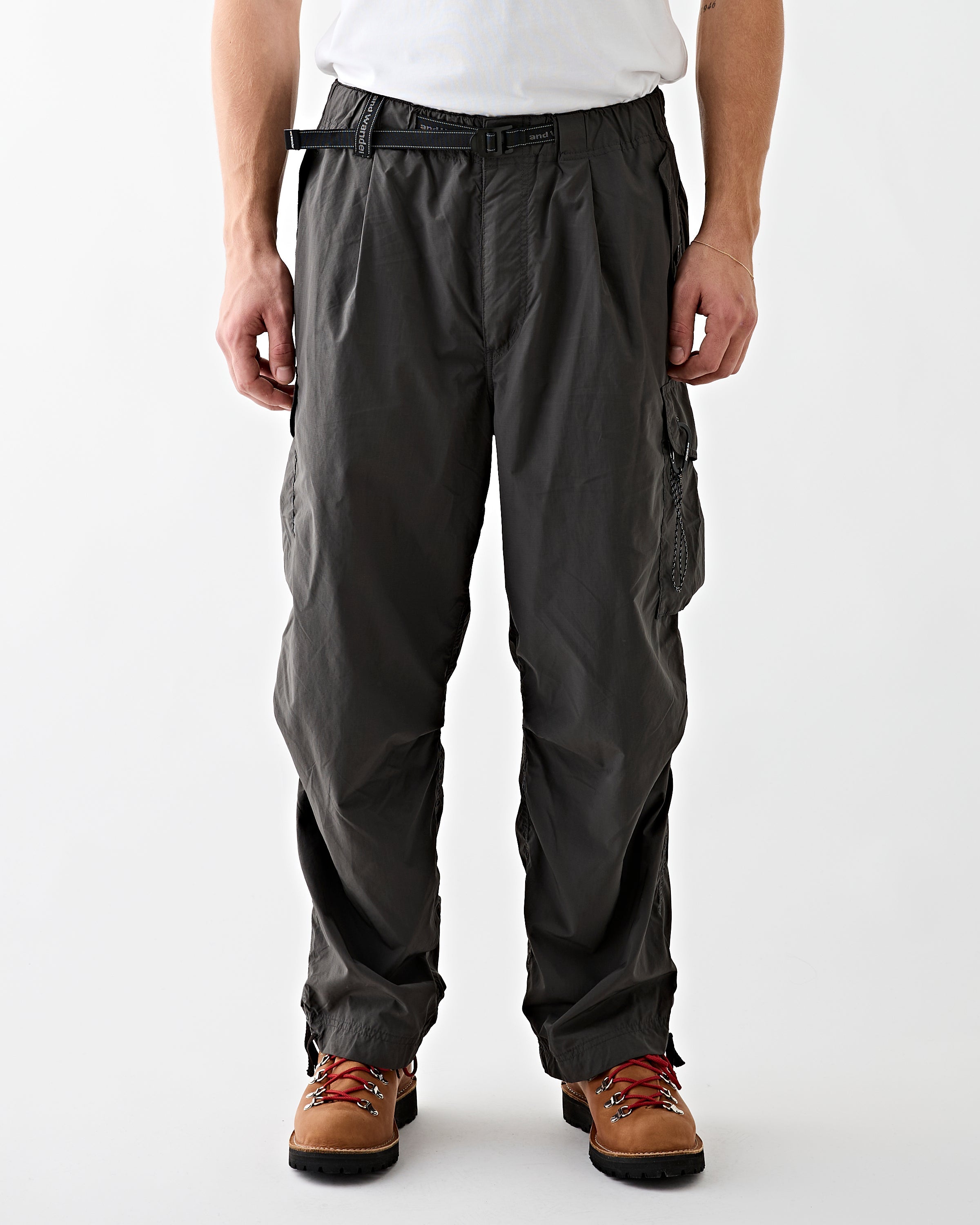 and wander Oversized Cargo Pants Charcoal Pants Men