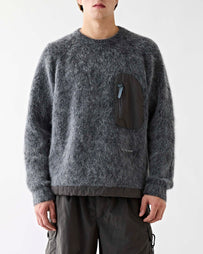 and wander Mohair Wool Sweater Grey Sweater Men