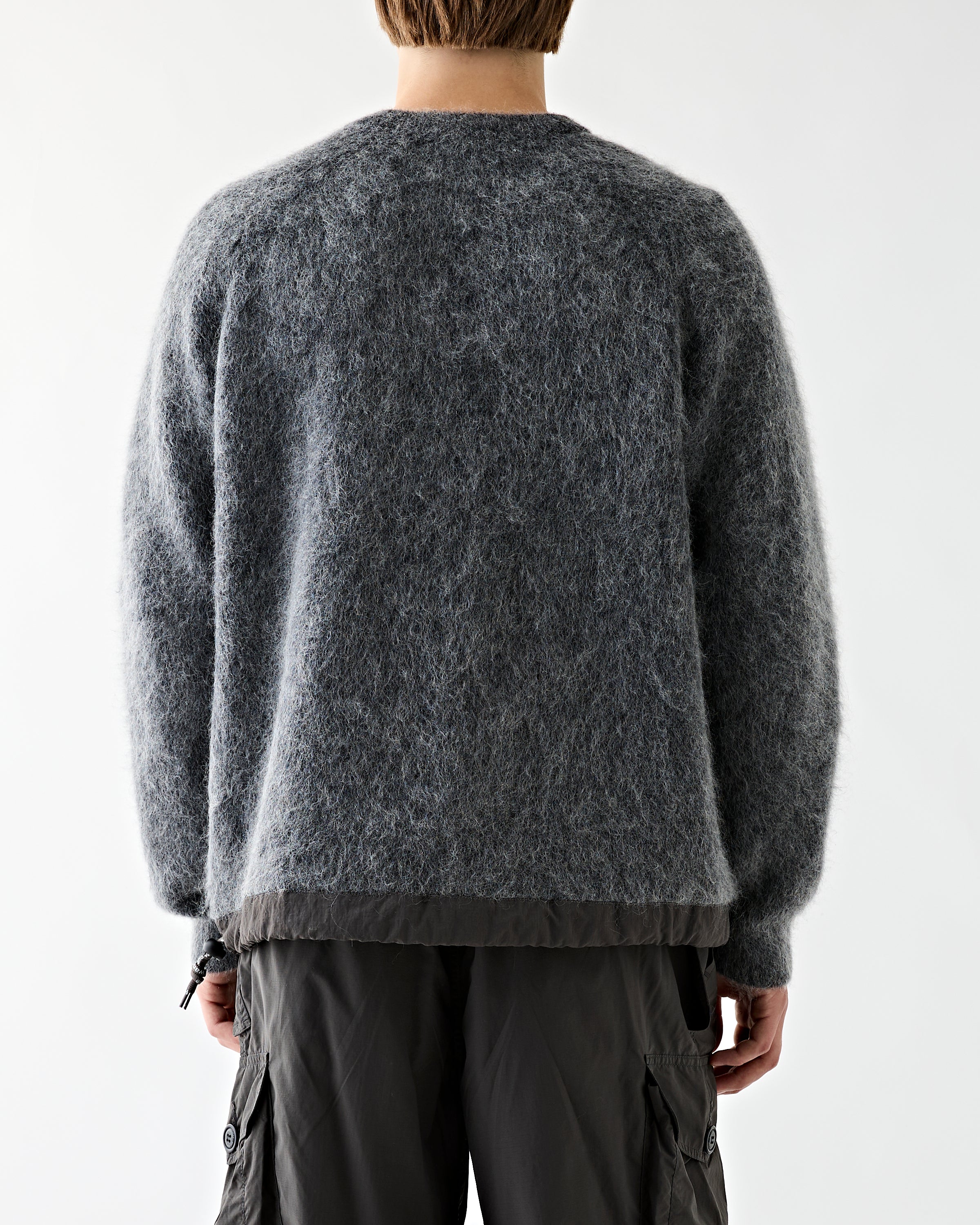 and wander Mohair Wool Sweater Grey Sweater Men