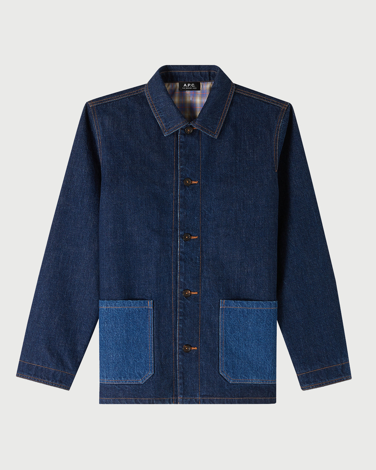 A.P.C. Veste Anthonin Washed Indigo JKT Short Men