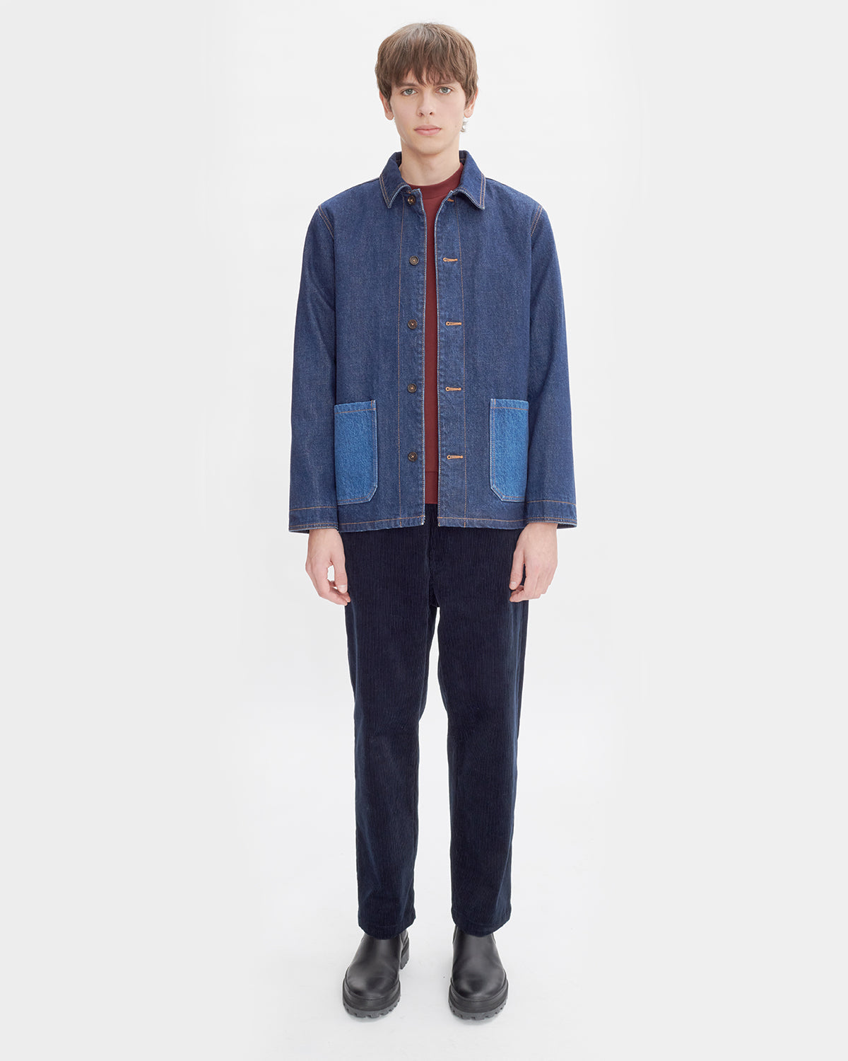 A.P.C. Veste Anthonin Washed Indigo JKT Short Men